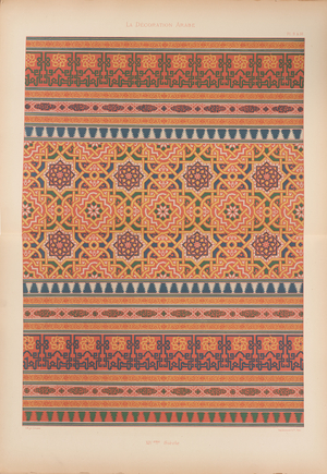 La Decoration Arabe, published by J. Savoy, Paris, 1885 (chromolitho)