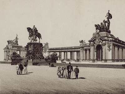 Berlin: Monument of Emperor William I (litho)
