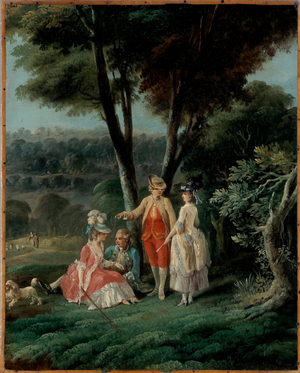 Walk in the park, 2nd half of the 18th century (painting)