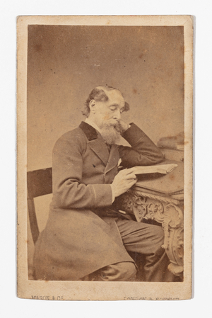 Carte-de-visite of Charles Dickens, by Mason & Co, 1867 (b/w photo)