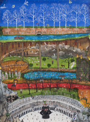 Inferno after Dante, 2014 (watercolour on paper)