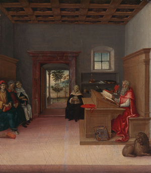 St. Jerome in the Study, c.1500-04 (oil on wood)