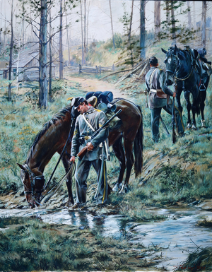 First North Carolina Cavalry 1862, 1994 (oil on board)