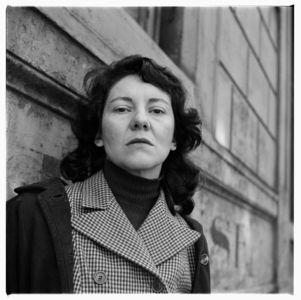 Unknown Woman, portrait of unknown woman, Paris France mid 1950's (b/w photo)