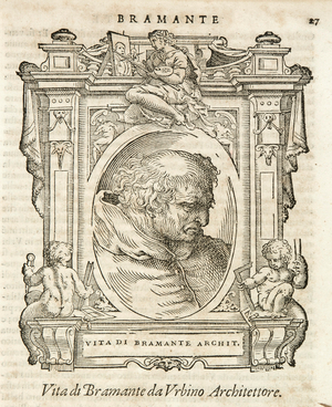 Milan, Biblioteca Braidense, Vite de piv excellent, Giorgio Vasari 1568, Bramante