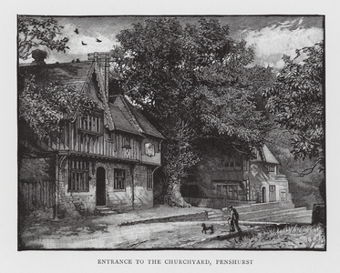 Entrance to the Churchyard, Penshurst (engraving)