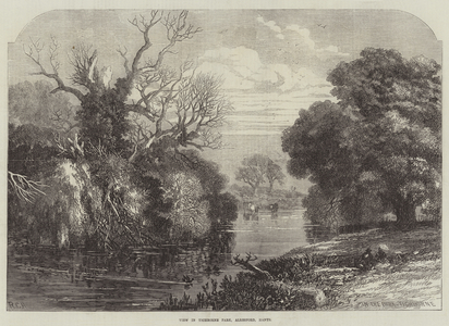 View in Tichborne Park, Alresford, Hants (engraving)