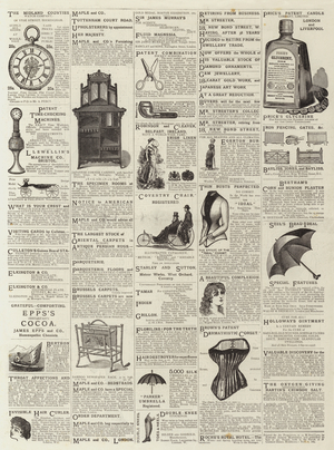 Page of Advertisements (engraving)