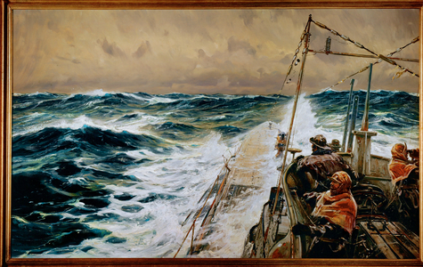 German submarine U-53 in the Atlantic, 1917 (watercolour)
