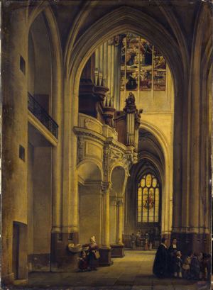 Vue intérieure de l'église Saint-Gervais-Saint-Protais, ca. 1838 (oil on canvas)