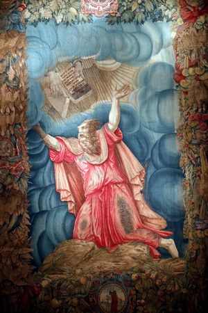 Museum of the Milan Cathedral. Moses receives the ten commandments. Mantua Nicola Karcher manufactory. 1554 - 1555. Italy.