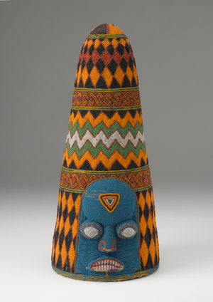Beaded Crown (Adé), 20th century (Glass beads, cloth, thread, and basketry)