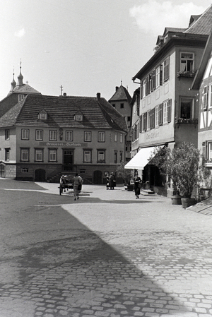 A trip to Amorbach, Germany 1930s (b/w photo)