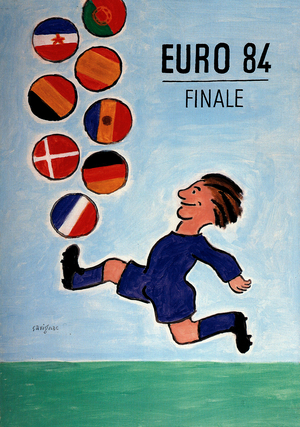Poster for UEFA European Championship, 1984 (colour litho)