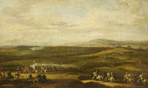 A Cavalry Charge with an Extensive Landscape