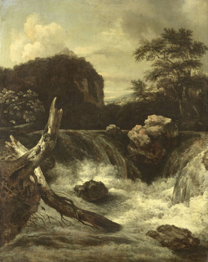 A Waterfall, 1660-1680 (oil on canvas)
