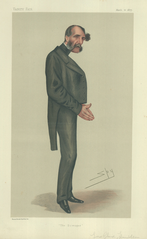 The Right Hon Lord Claud Hamilton, The Dowager, illustration from 'Vanity Fair' 10th March, 1877 (colour litho)