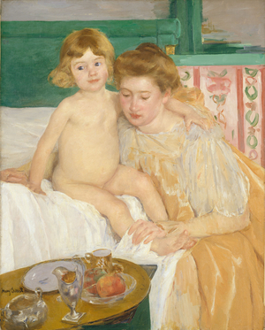 Mother and Child (Baby Getting Up from His Nap), c.1899 (oil on canvas)