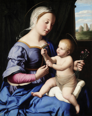 Madonna and Child (oil on canvas)
