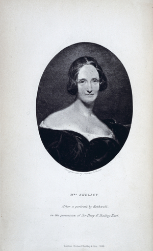 Mrs Shelley. Mary Wollstonecraft Shelley, née Godwin (1797-1851). English writer. Portrait. Author of the novel 'Frankenstein'.