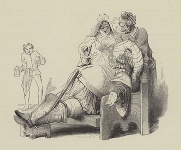 Falstaff, King Henry The Fourth Part 1, Act II, Scene IV (engraving)