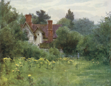 The New Forest: The Mill House, Brokenhurst (colour litho)