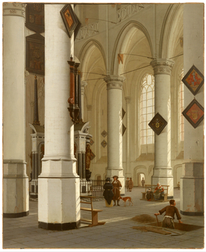 The Interior of the New Church, Delft, 1661 (oil on canvas)