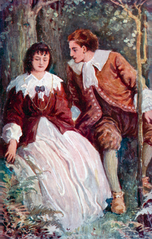 "John and Lorna" (colour litho)