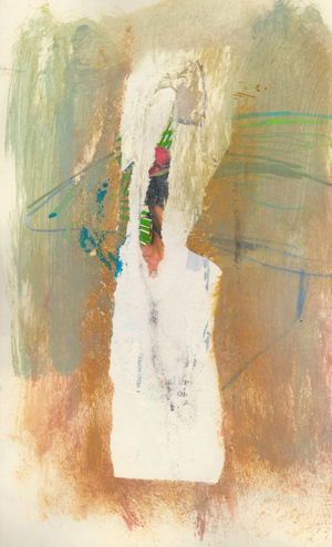 Sketchbook 1, 2024 (tempera paint, collage, crayon on paper)