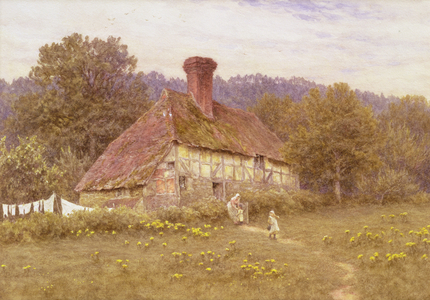 A Cottage Near Blackdown, Sussex (watercolour)