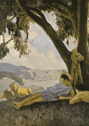 Les Georgiques, Les joies de la vie champetre (colour litho)