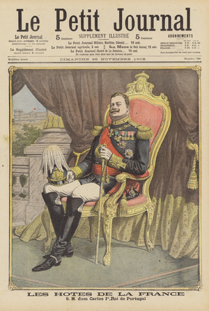 King Carlos I of Portugal (colour litho)