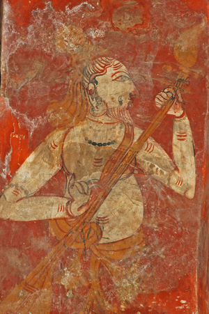 India, Tamil Nadu, Dharasuram, Airatesvara Temple (12th century Chola), wallpainting.