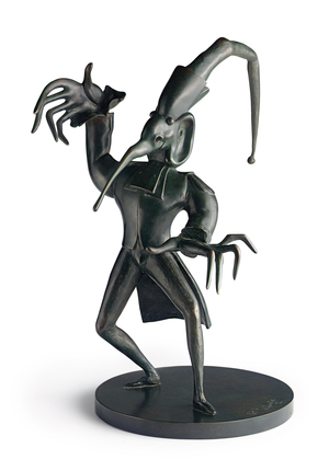 Character for the Carnival of Saint-Petersburg, c.1987 (bronze with dark green patina)