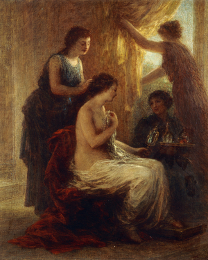 La Toilette, (oil on canvas)