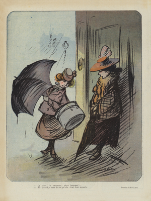 Illustration for Le Rire (colour litho)