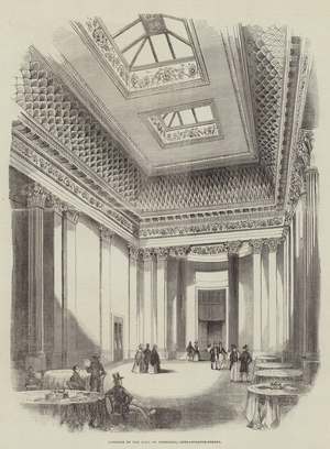 Interior of the Hall of Commerce, Threadneedle-Street (engraving)