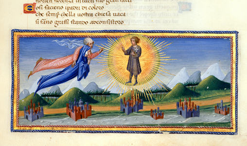 Dante being shown the Florentine towns