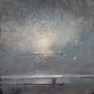 Moonrise, Camber (oil on board)