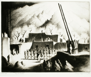 Song of Creation, 1949 (drypoint)