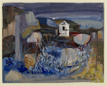 Welsh Coast, 1960 (gouache on paper)
