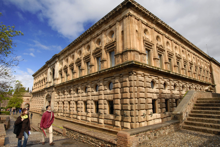 Moorish Palace Alhambra in Granada city, Andalucia Spain (photo)