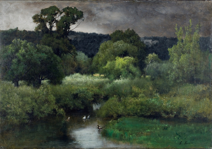 A Grey Lowery Day, 1877 (oil on canvas)