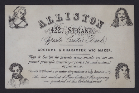 Alliston wig maker, advertisement (litho)