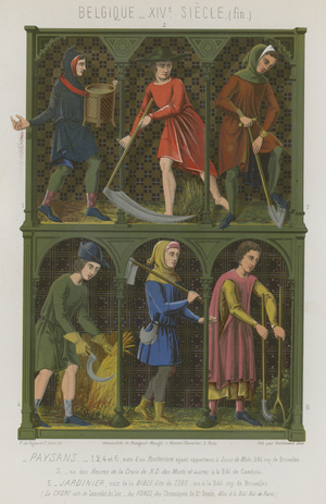 Peasants and gardeners (chromolitho)