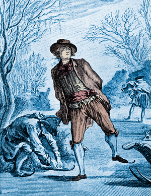17th century skater on ice