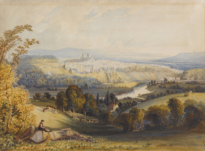 Exeter from Exwick, 1773 (oil on canvas)