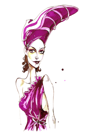 Purple sandal hat: from a series inspired by Elsa Schiaparelli's shoe-shaped hat