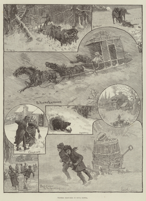 Winter Sketches in Nova Scotia (engraving)
