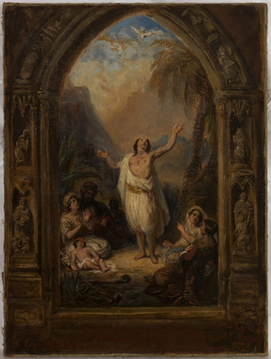 Sketch for Saint-Merry church: Saint Vincent de Paul arriving in Tunis, 1840 (oil on canvas)